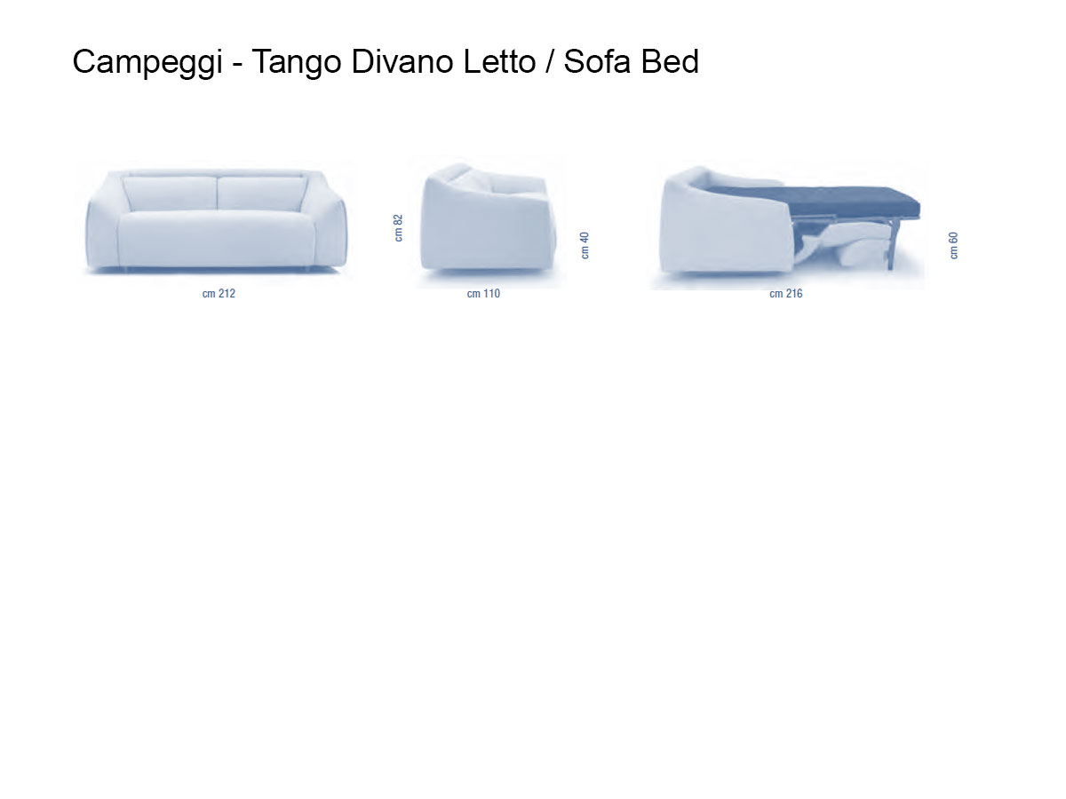 Campeggi Tango Sofa Bed L 212 Cm