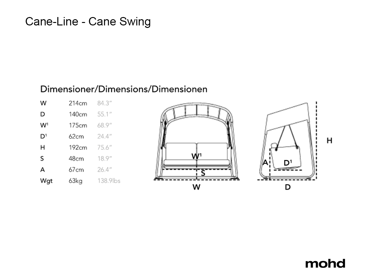 Диван Cane-line Cave, качалка