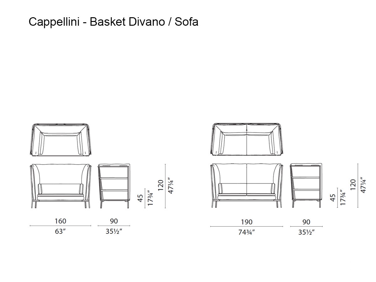 Cappellini Basket Sofa High Backrest