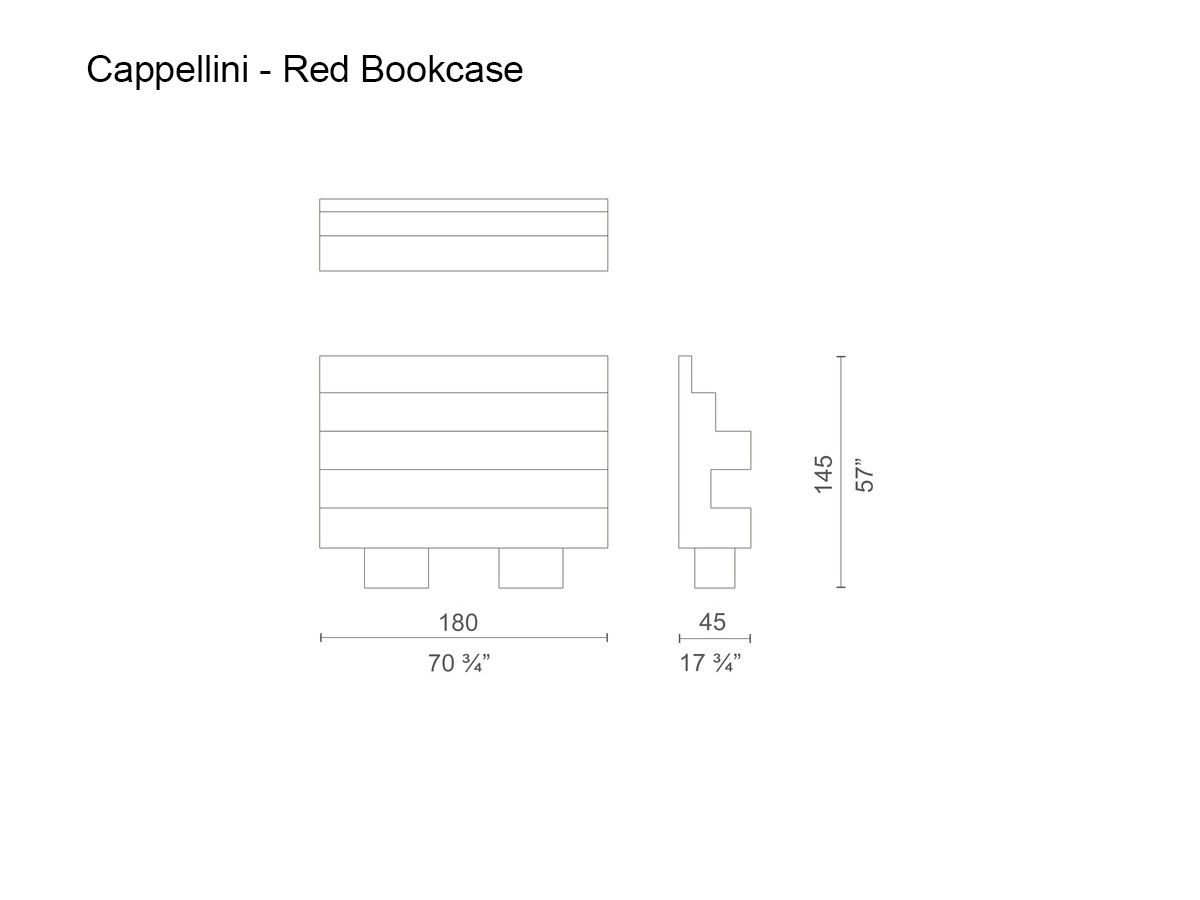 Cappellini Red Bookcase