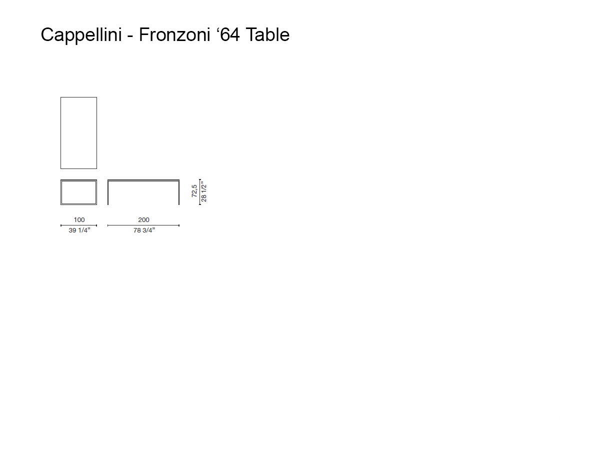 Cappellini Fronzoni 64 Table L 200 Cm