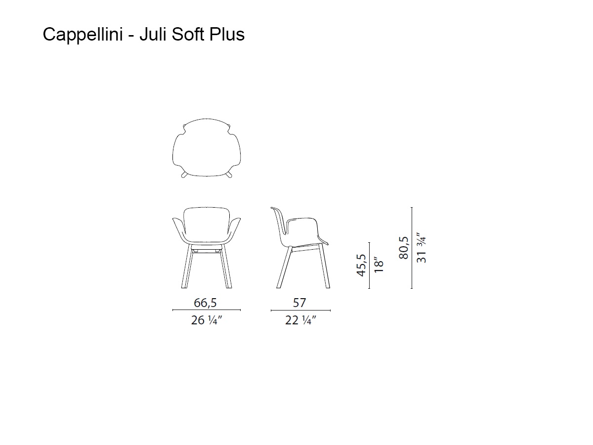 Cappellini July Soft Plus Chair Wooden Legs