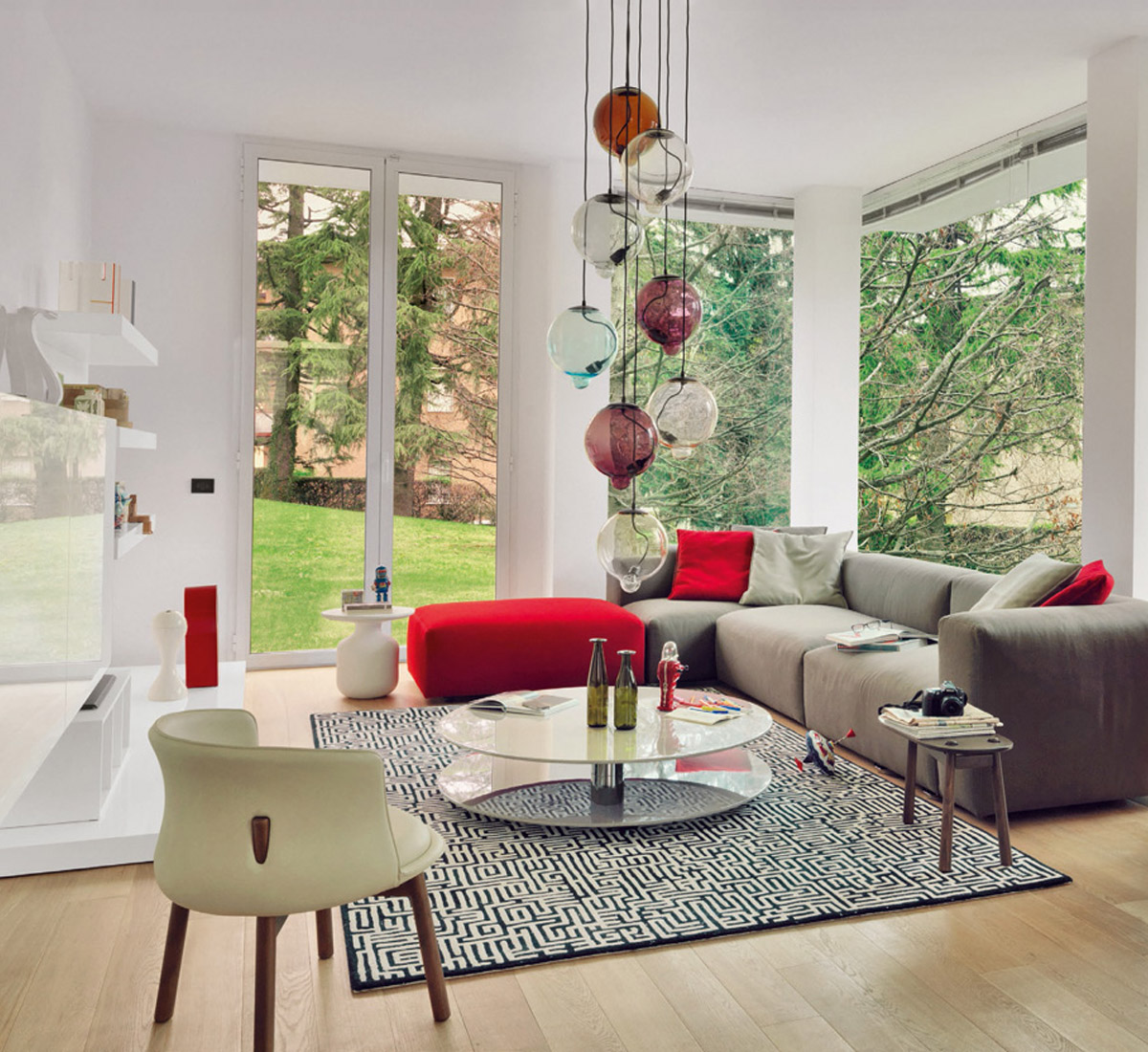 Cappellini Meltdown Suspension Lamp 8 Diffusers