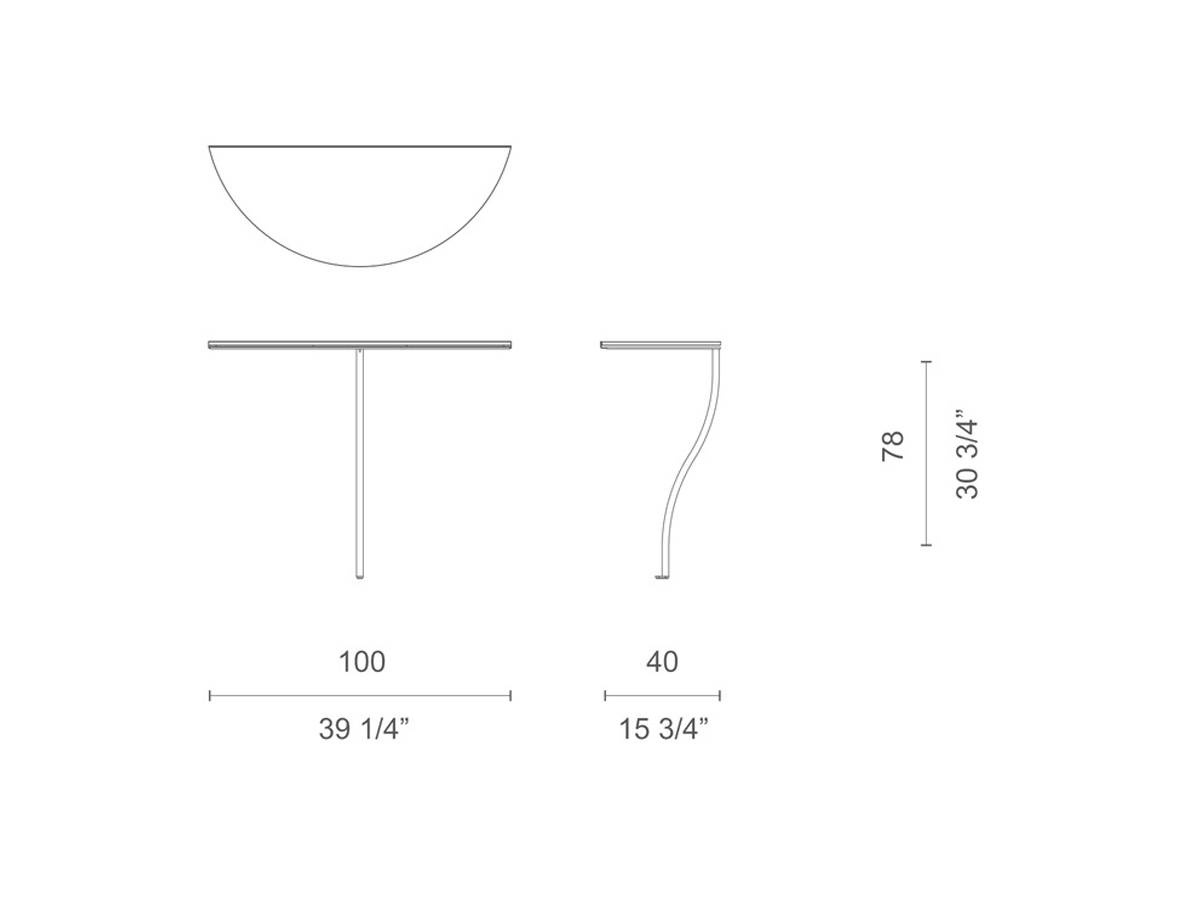 Cappellini One Legged Table Console
