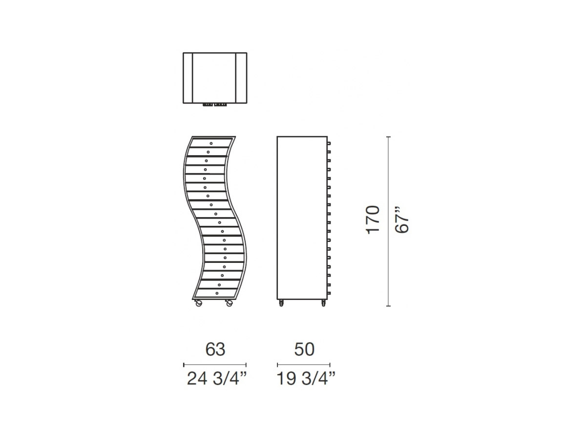 Cappellini Progetti Compiuti Side 1 Chest Of Drawers