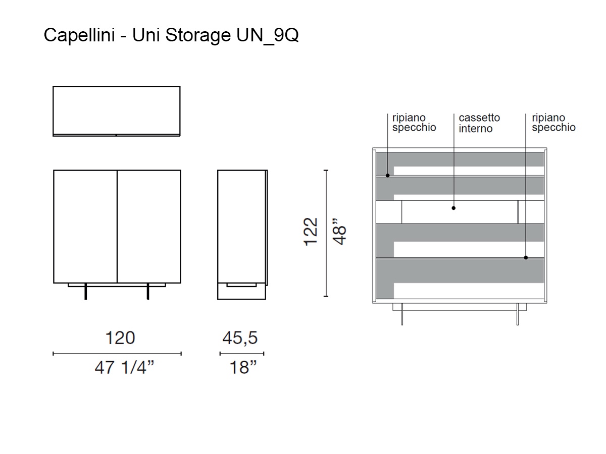 Cappellini Uni Storage Cabinet H 122 Cm