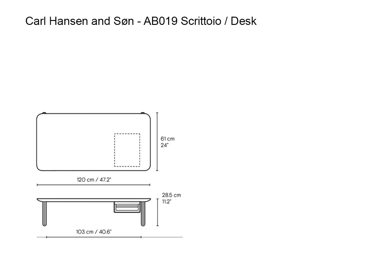 Carl Hansen Son Ab019 Wall Desk With Drawer