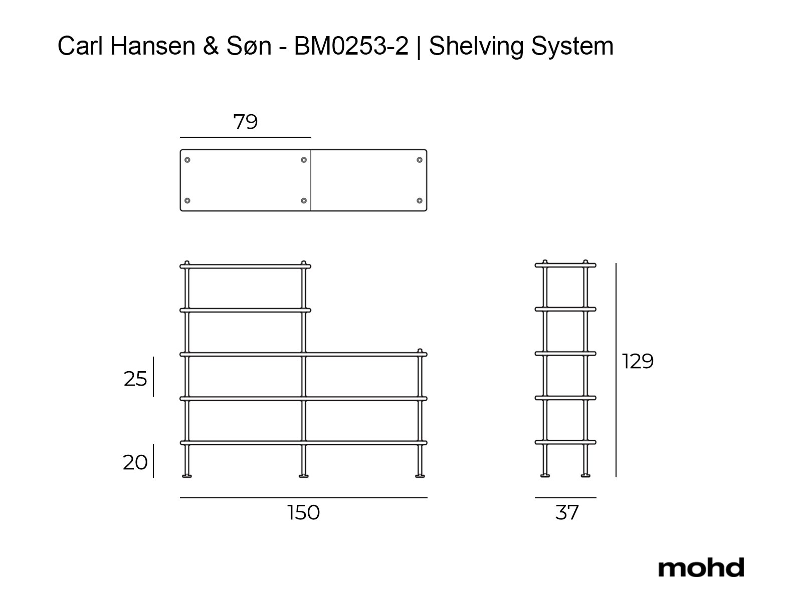 Carl Hansen Son Bm0253 Shelving System