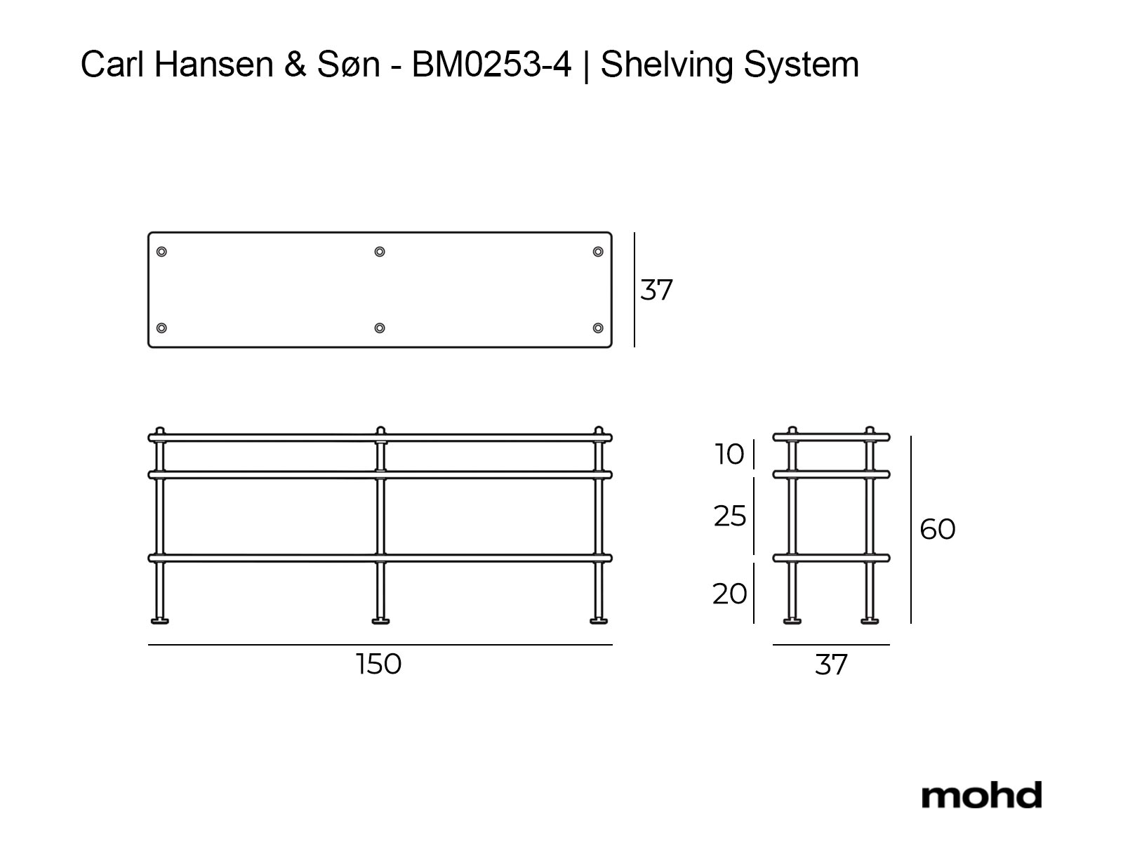 Carl Hansen Son Bm0253 Shelving System
