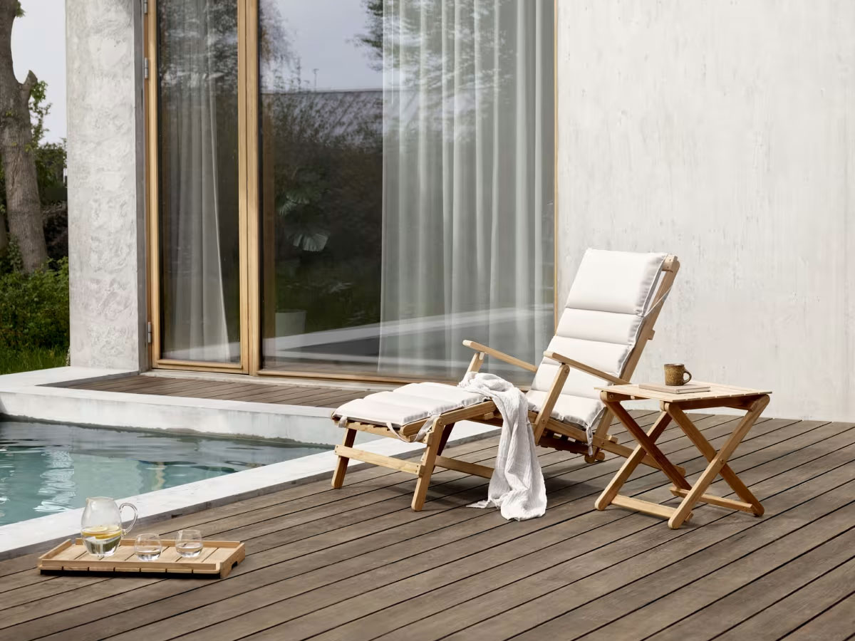 Carl Hansen Son Bm5565 Sunbed With Cushion Deck Chair Series