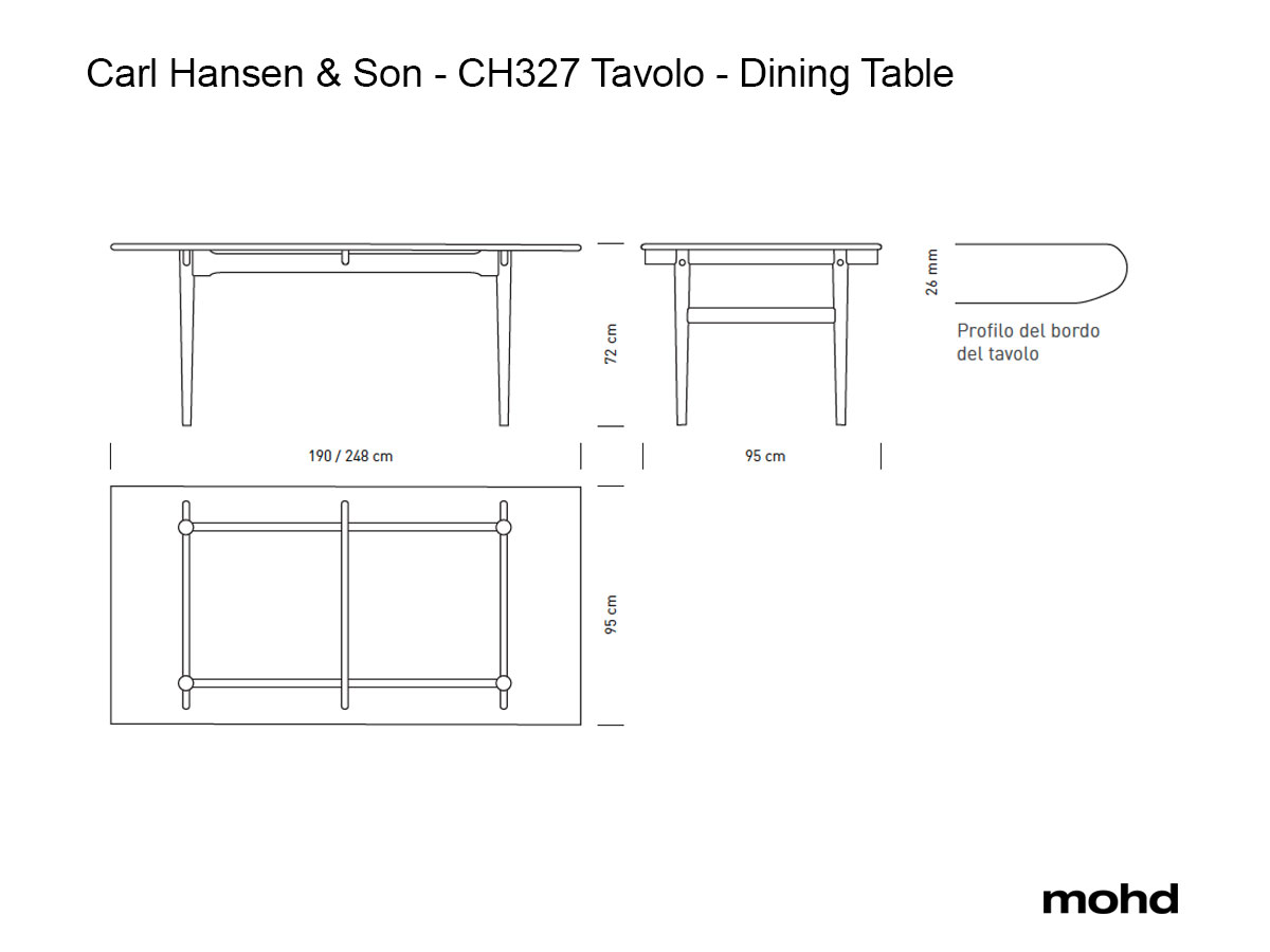 Carl Hansen Son Ch327 Dining Table Extendable
