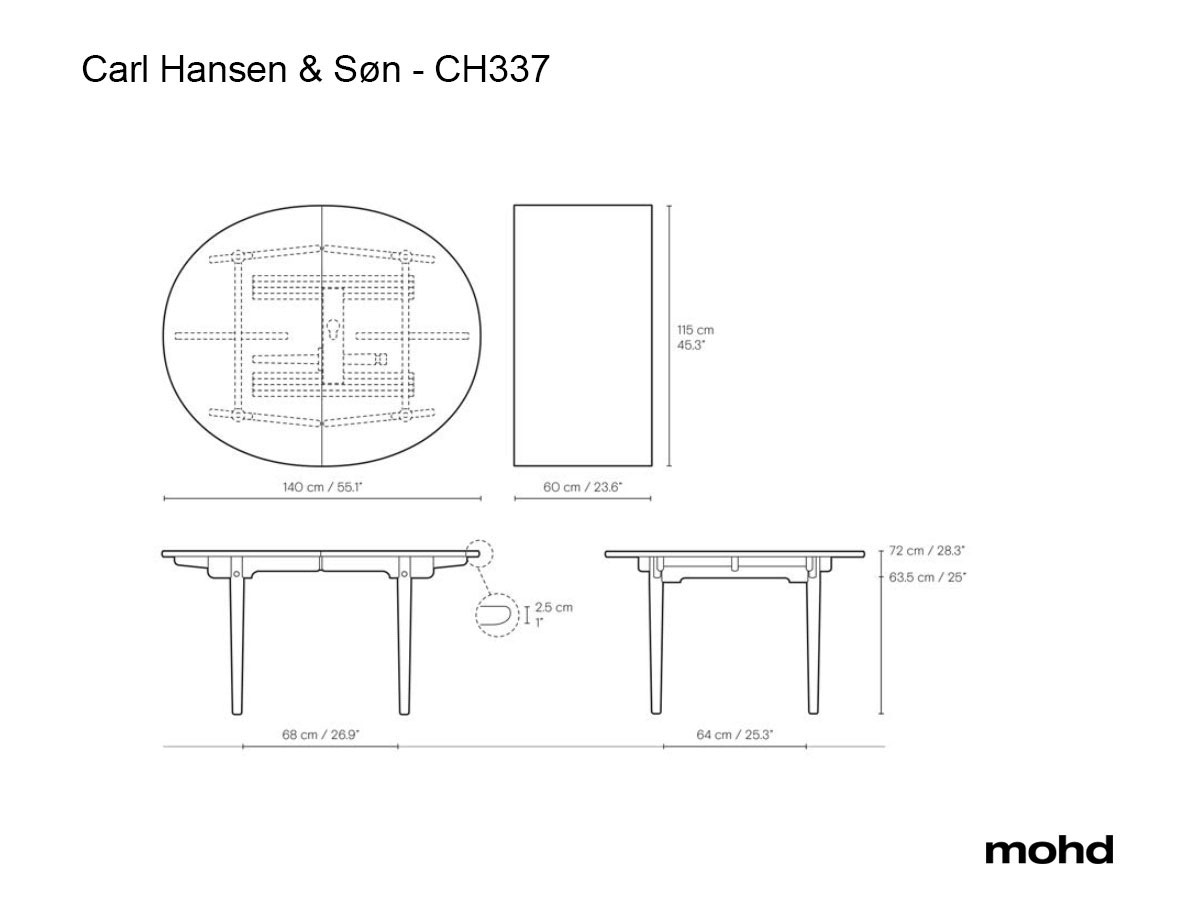 Carl Hansen Son Ch337 Dining Table Extendible