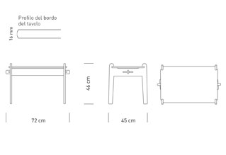 Журнальный столик Carl Hansen & Søn CH411 Peter's Table, детский