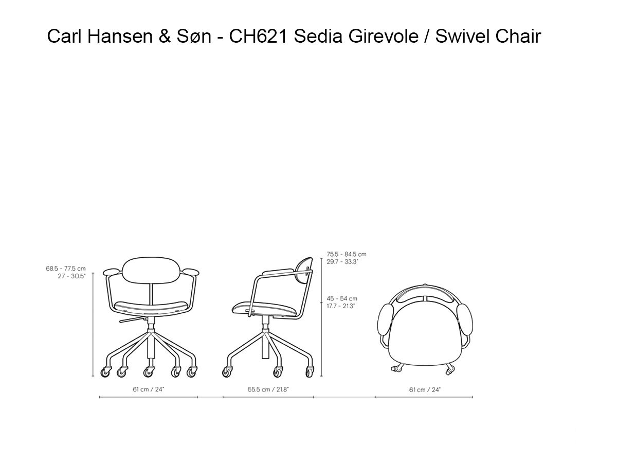 Carl Hansen Son Ch621 Swivel Chair