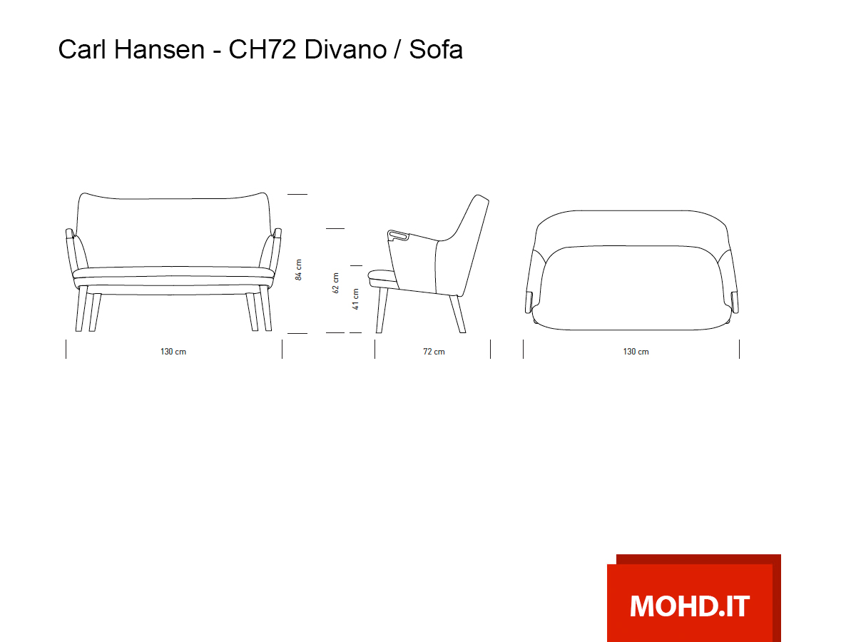 Carl Hansen Son Ch72 2 Seater Sofa