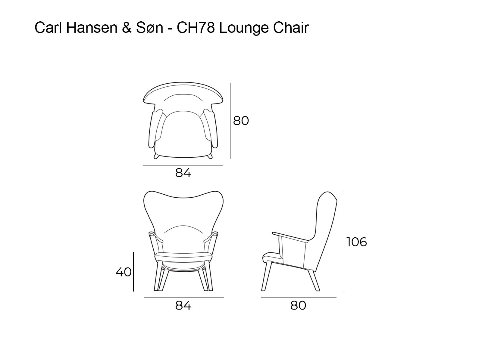 Carl Hansen Son Ch78 Lounge Chair Mama Bear
