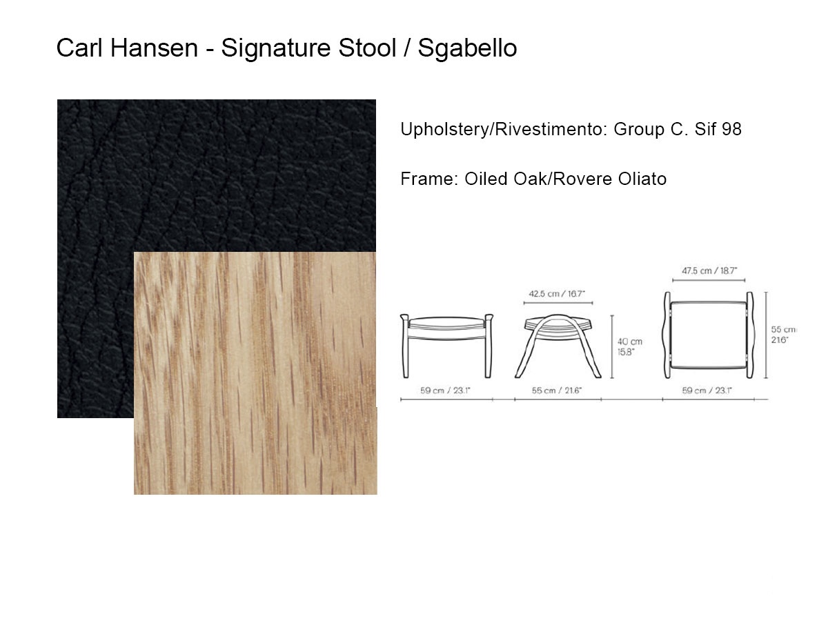 Carl Hansen Son Fh430 Signature Stool Oak Oilcat C Sif 98