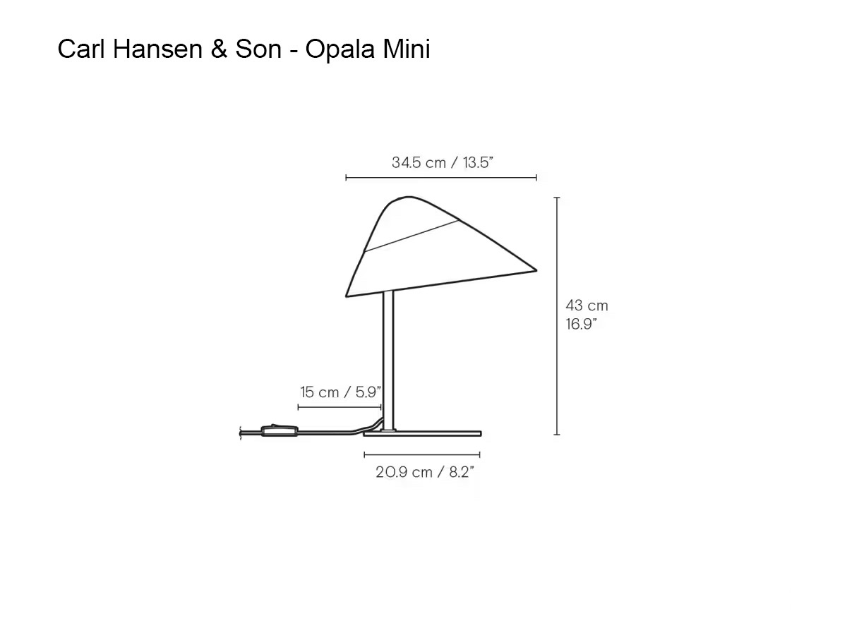 Carl Hansen Son Hjw01 Opala Mini Table Lamp
