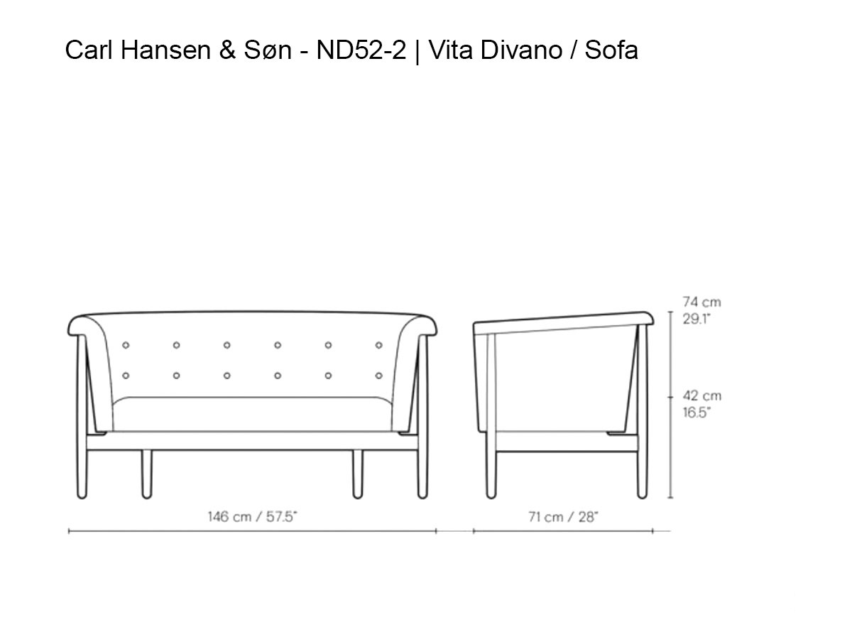 Carl Hansen Son Nd52 2 Vita Sofa