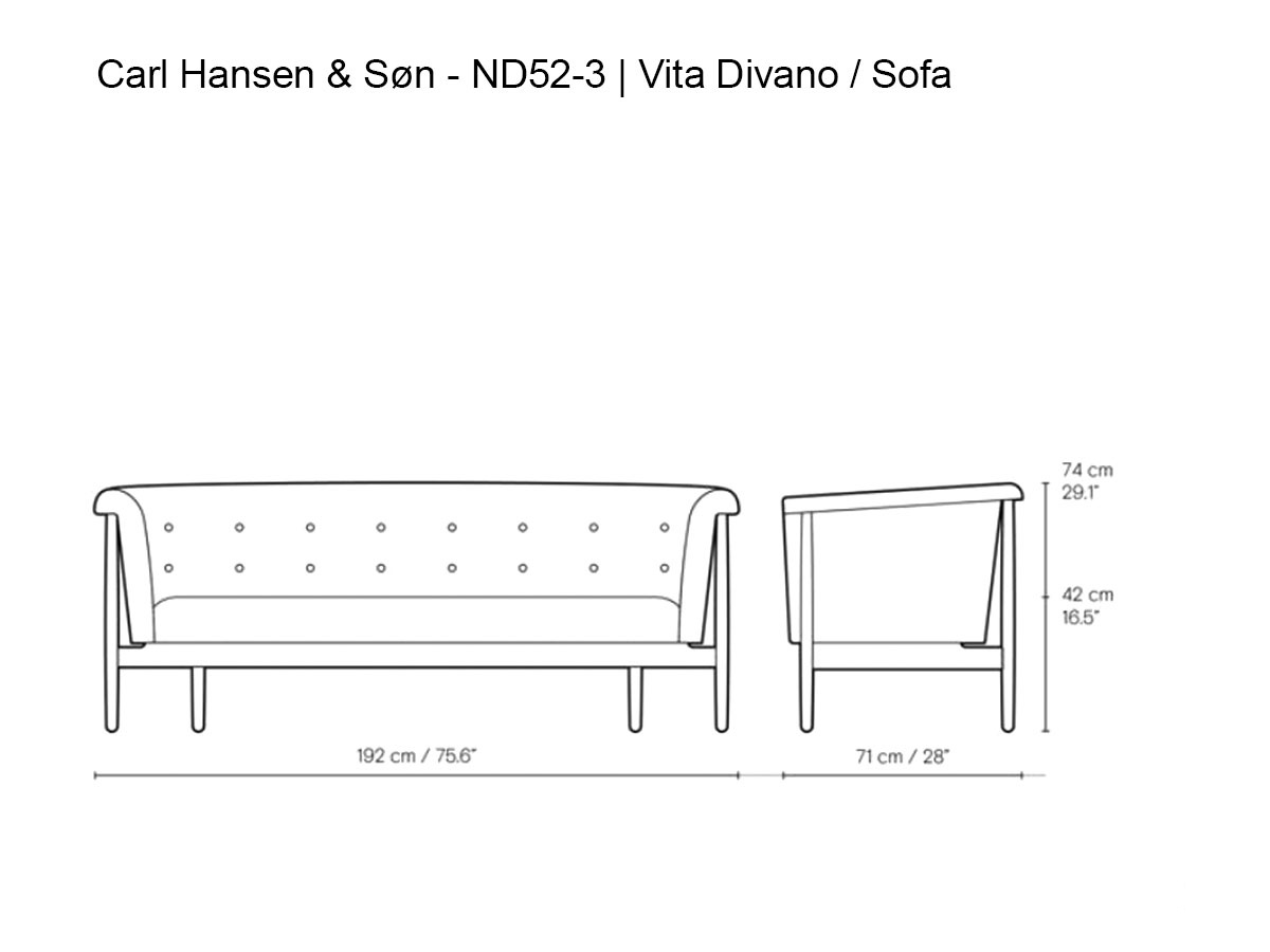 Carl Hansen Son Nd52 3 Vita Sofa