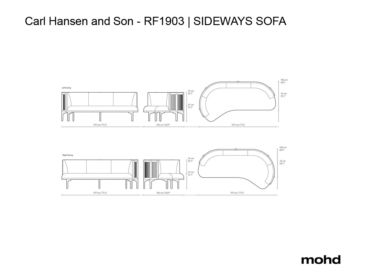 Carl Hansen Son Rf1903 Sideways Sofa