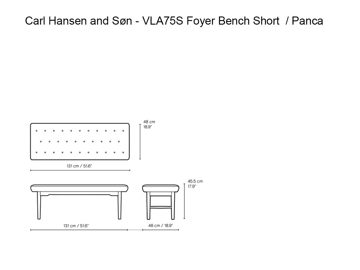 Скамья Carl Hansen & Søn VLA75S Foyer