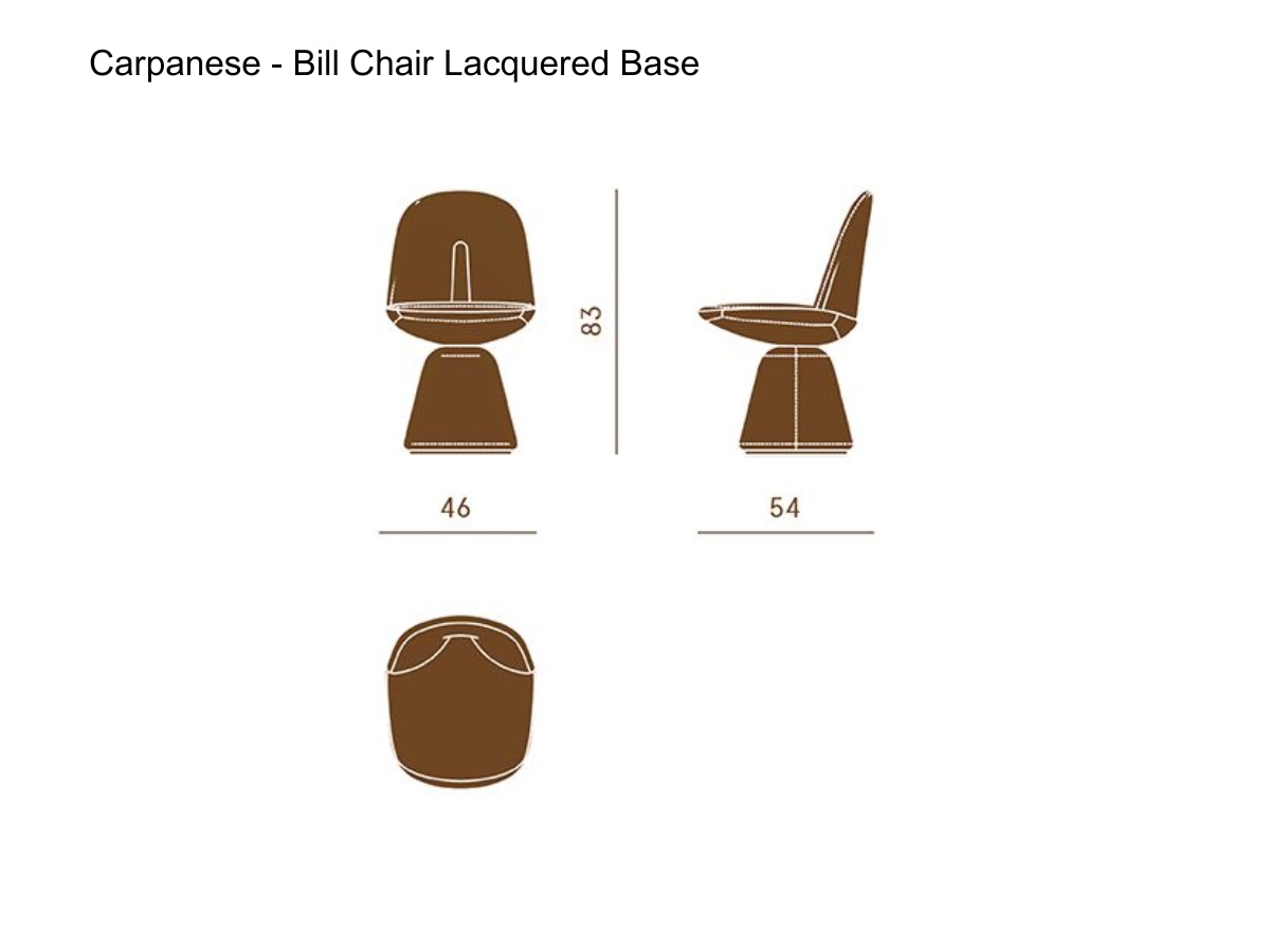 Carpanese Home Bill Chair Lacquered Base