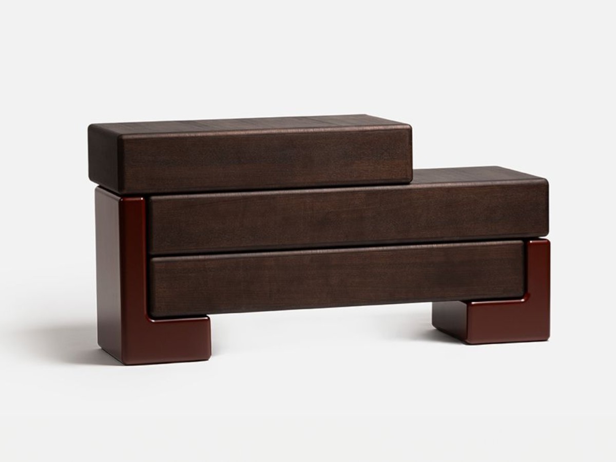 Carpanese Home Brick D Sideboard Lacquered Base Wooden Drawers
