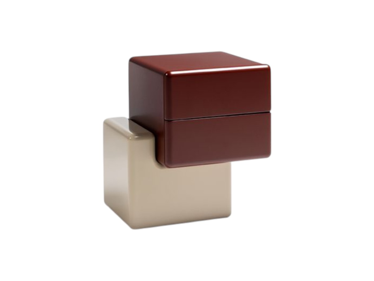 Carpanese Home Brick N Bedside Table Lacquered Base And Drawers