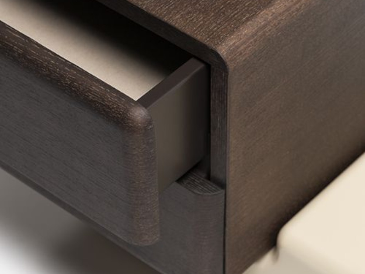 Carpanese Home Brick Nl Bedside Table Lacquered Base Wooden Drawers