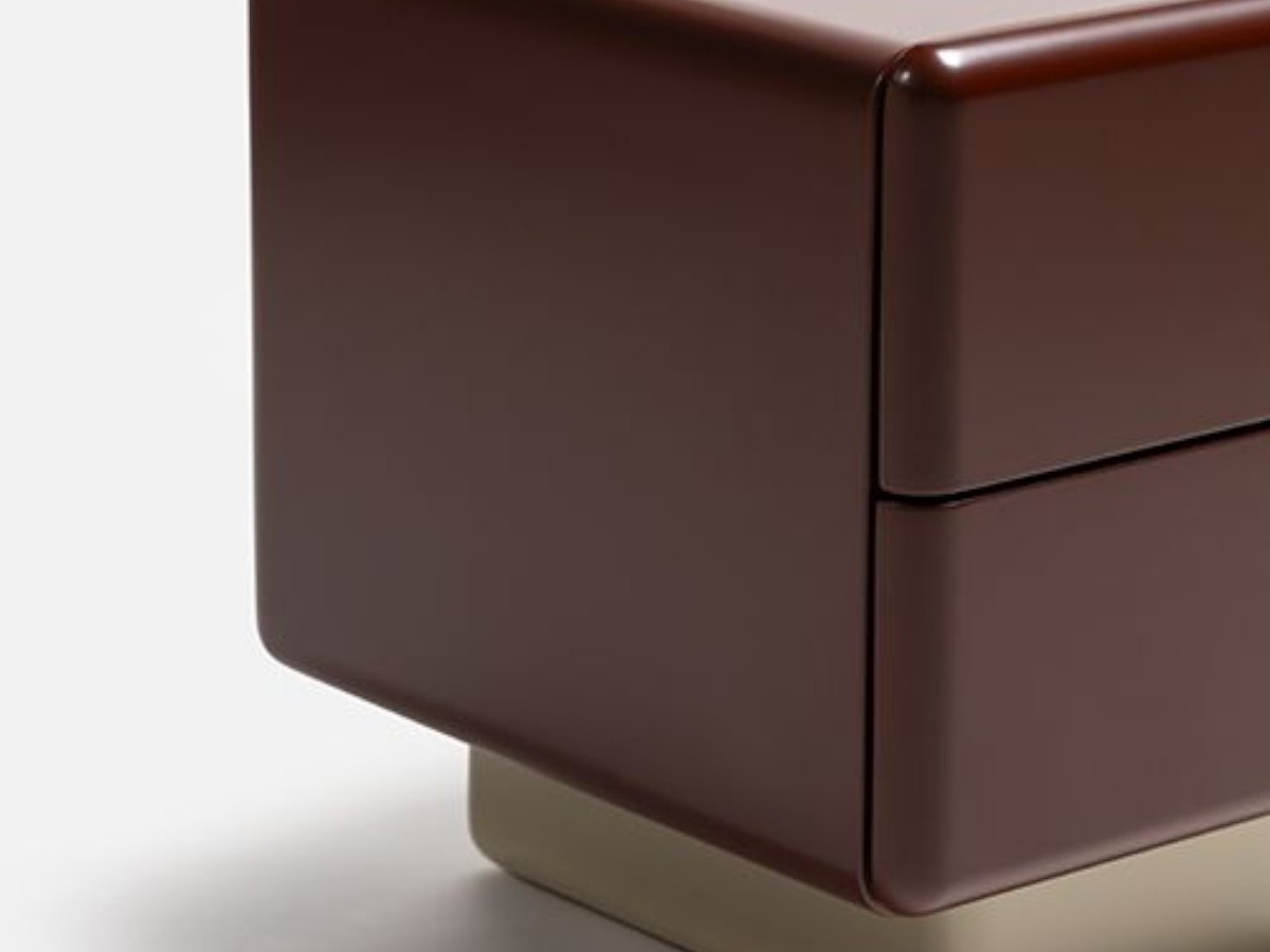 Carpanese Home Brick Nl Bedside Table Lacquered Base And Drawers
