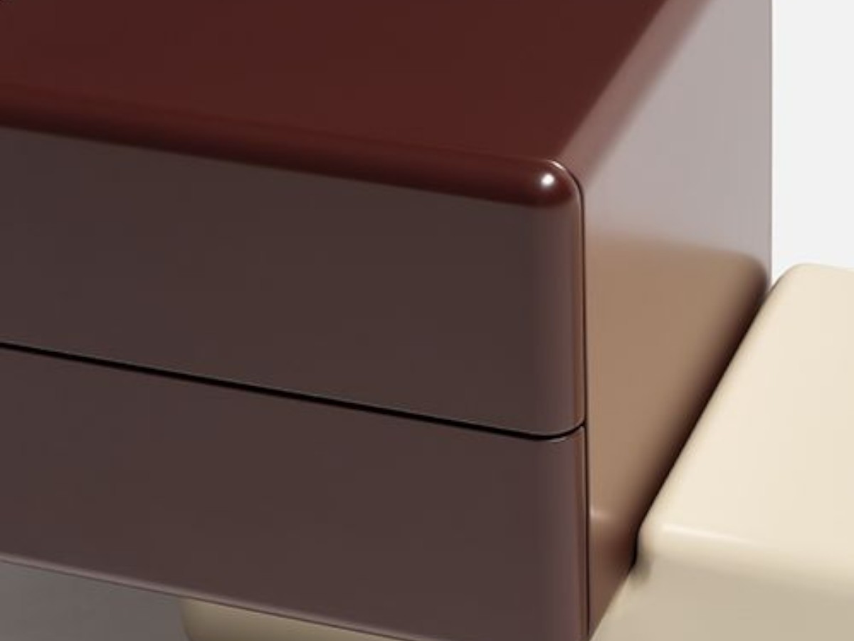 Carpanese Home Brick Nl Bedside Table Lacquered Base And Drawers