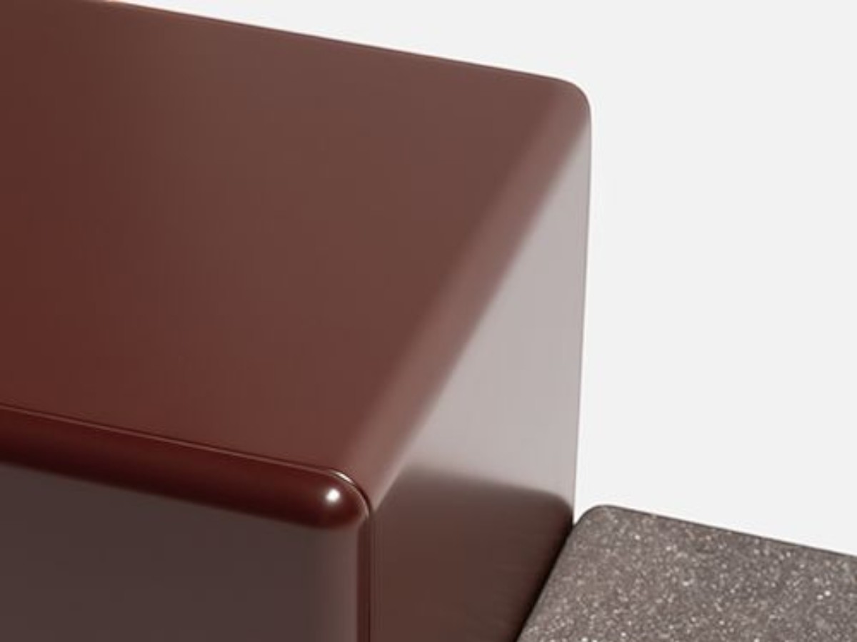 Carpanese Home Brick Nl Bedside Table Marble Base Lacquered Drawers