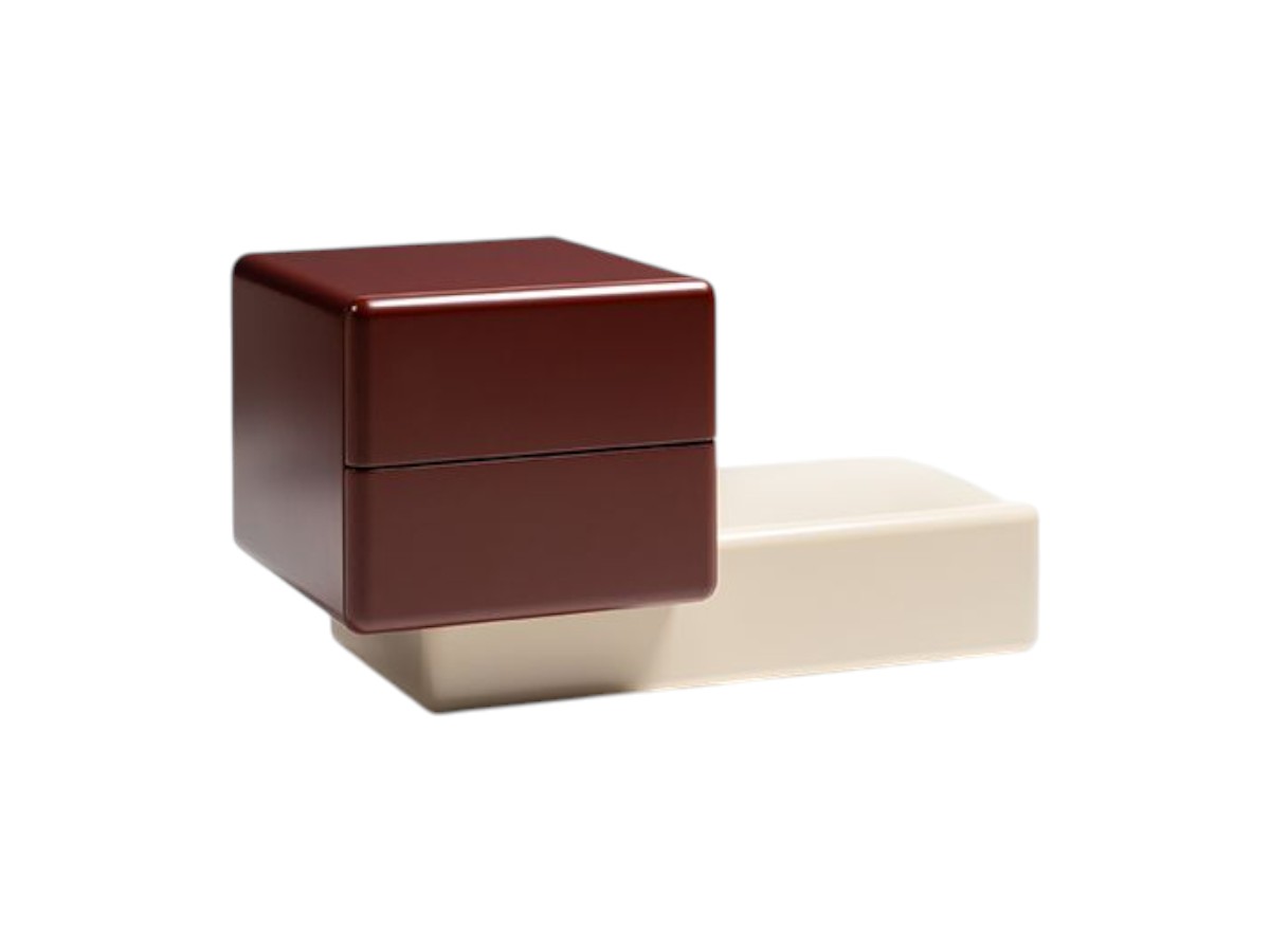 Carpanese Home Brick Nl Bedside Table Lacquered Base And Drawers