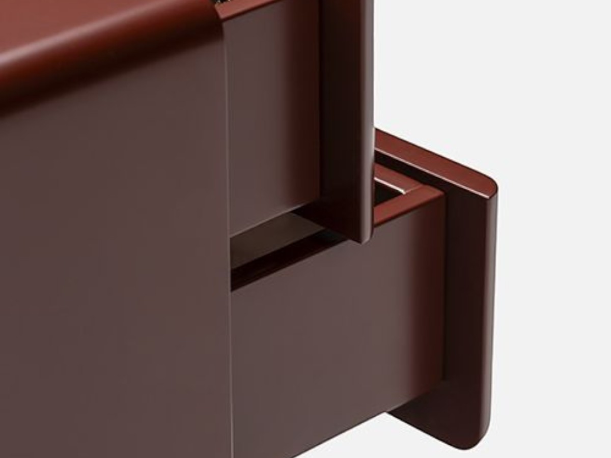 Carpanese Home Brick Nl Bedside Table Marble Base Lacquered Drawers