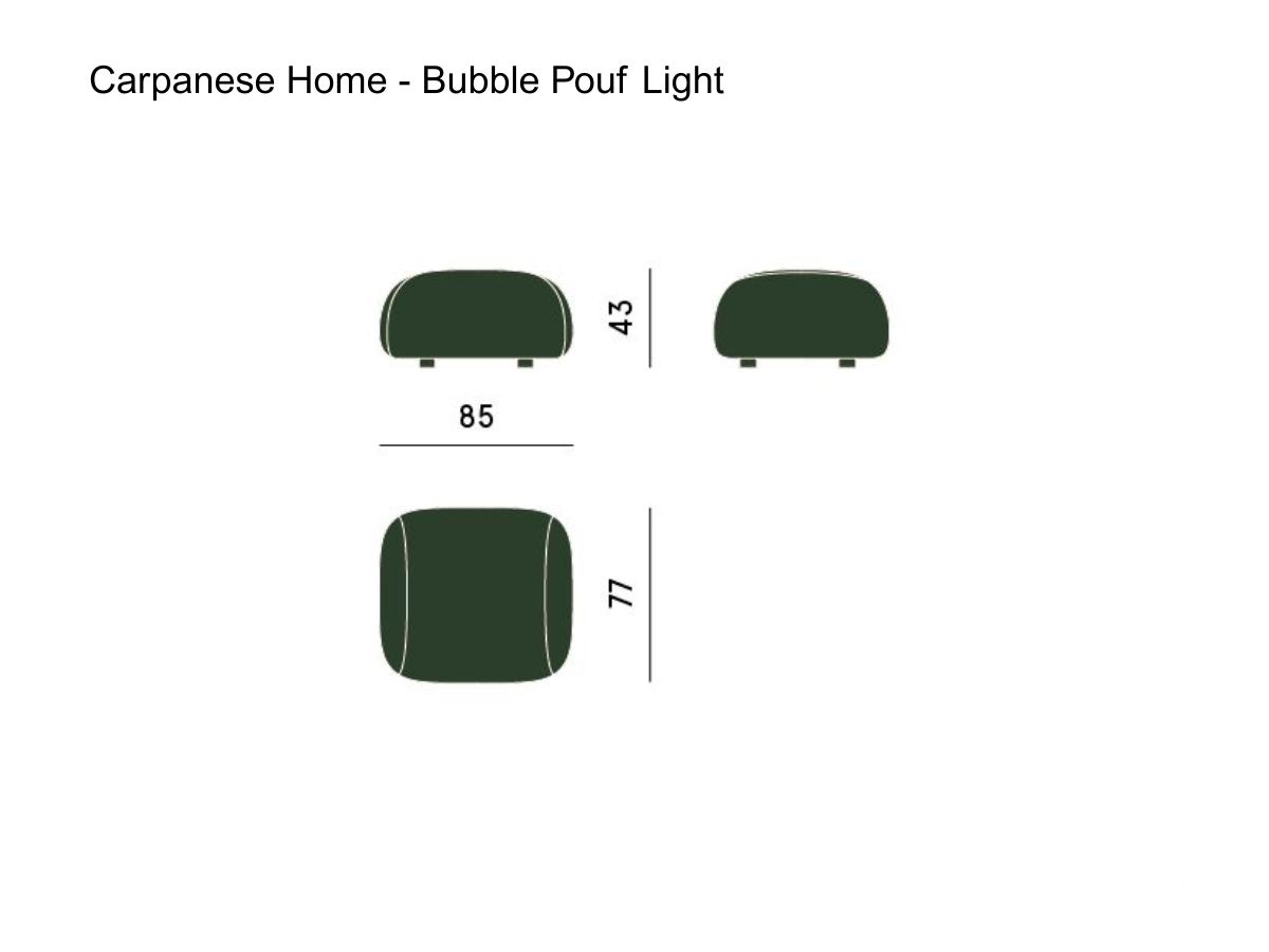 Carpanese Home Bubble Light Pouf