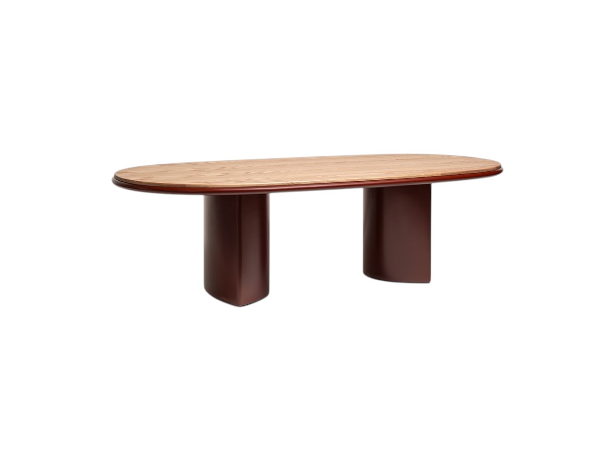 Carpanese Home Double Dining Table Wooden Top Lacquered Legs