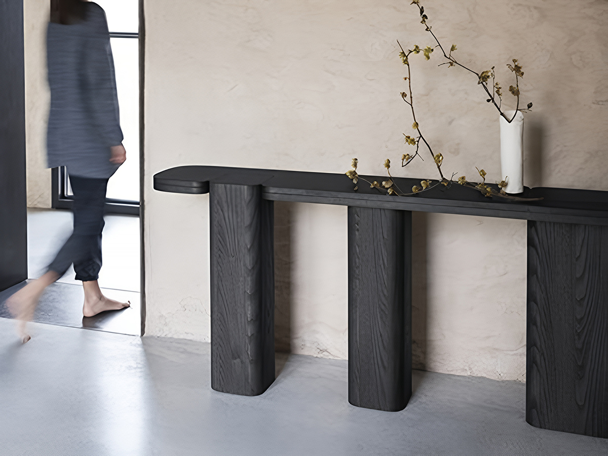 Carpanese Home Erice C Console Wood Top