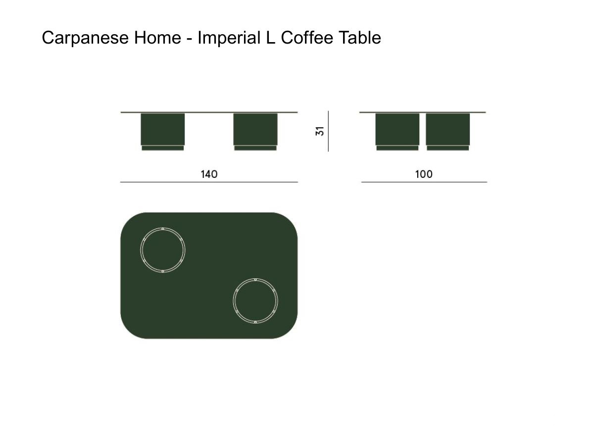 Carpanese Home Imperial L Coffee Table