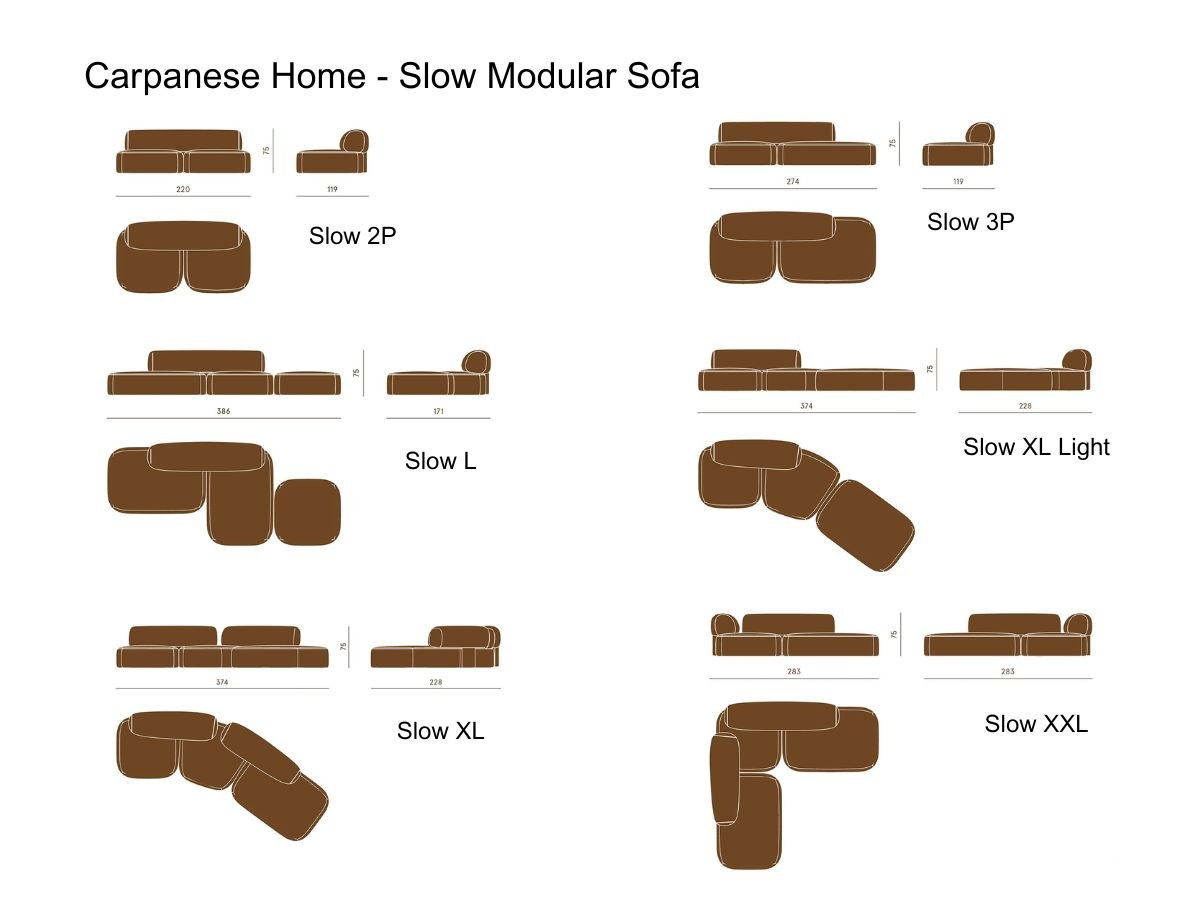 Carpanese Home Slow Modular Sofa