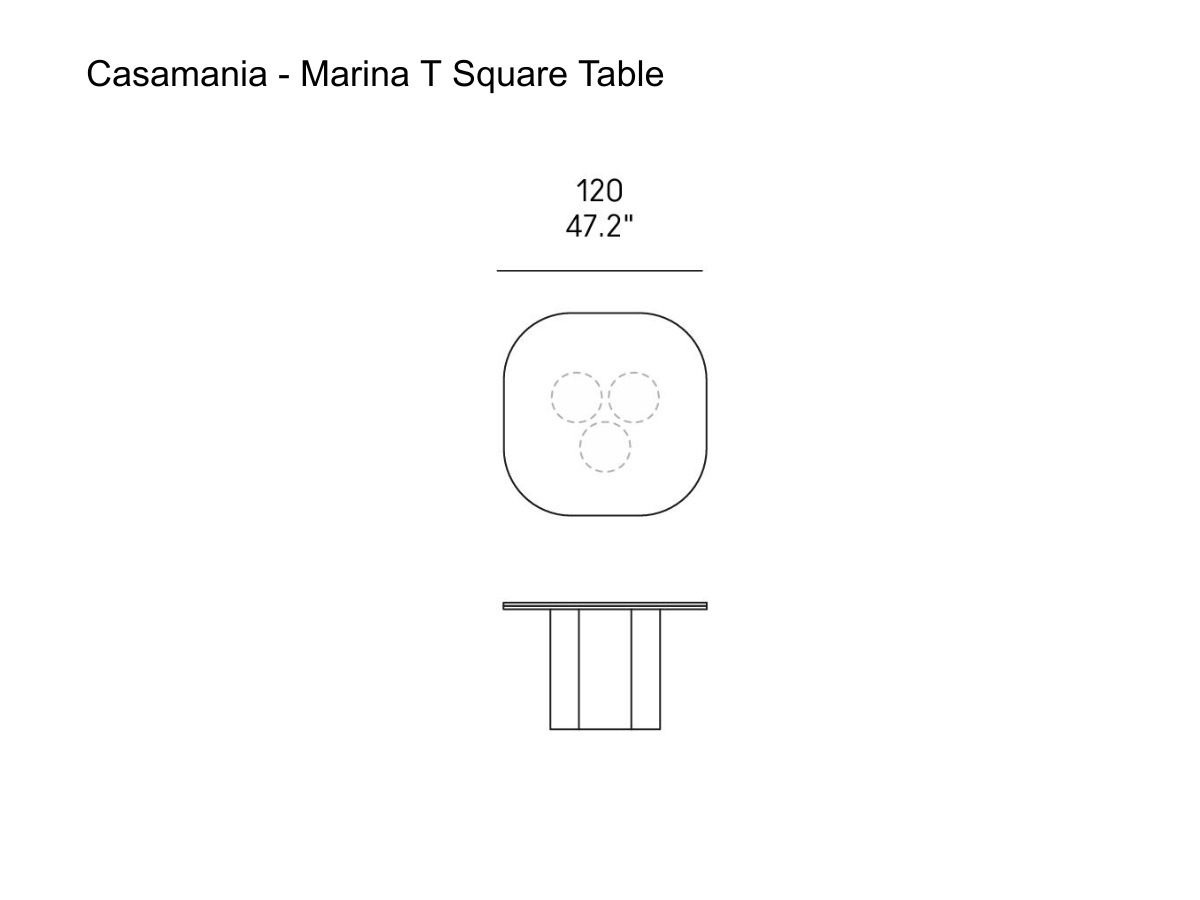 Стол Casamania Marina T, квадратный
