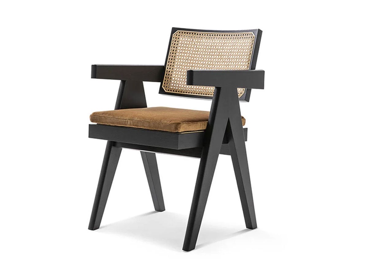Cassina 051 Capitol Complex Office Chair Black Stained Oakcushion Osaka 13o036