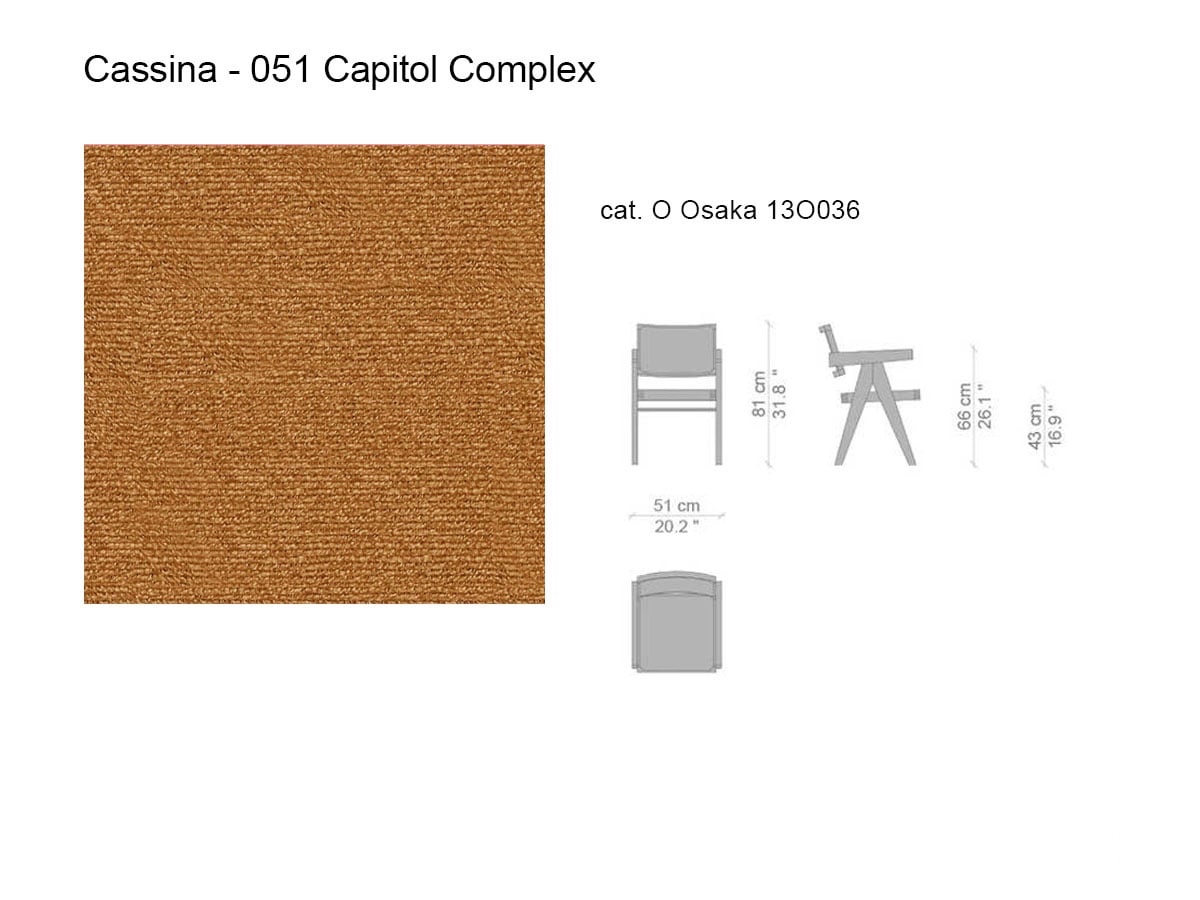 Cassina 051 Capitol Complex Office Chair Black Stained Oakcushion Osaka 13o036