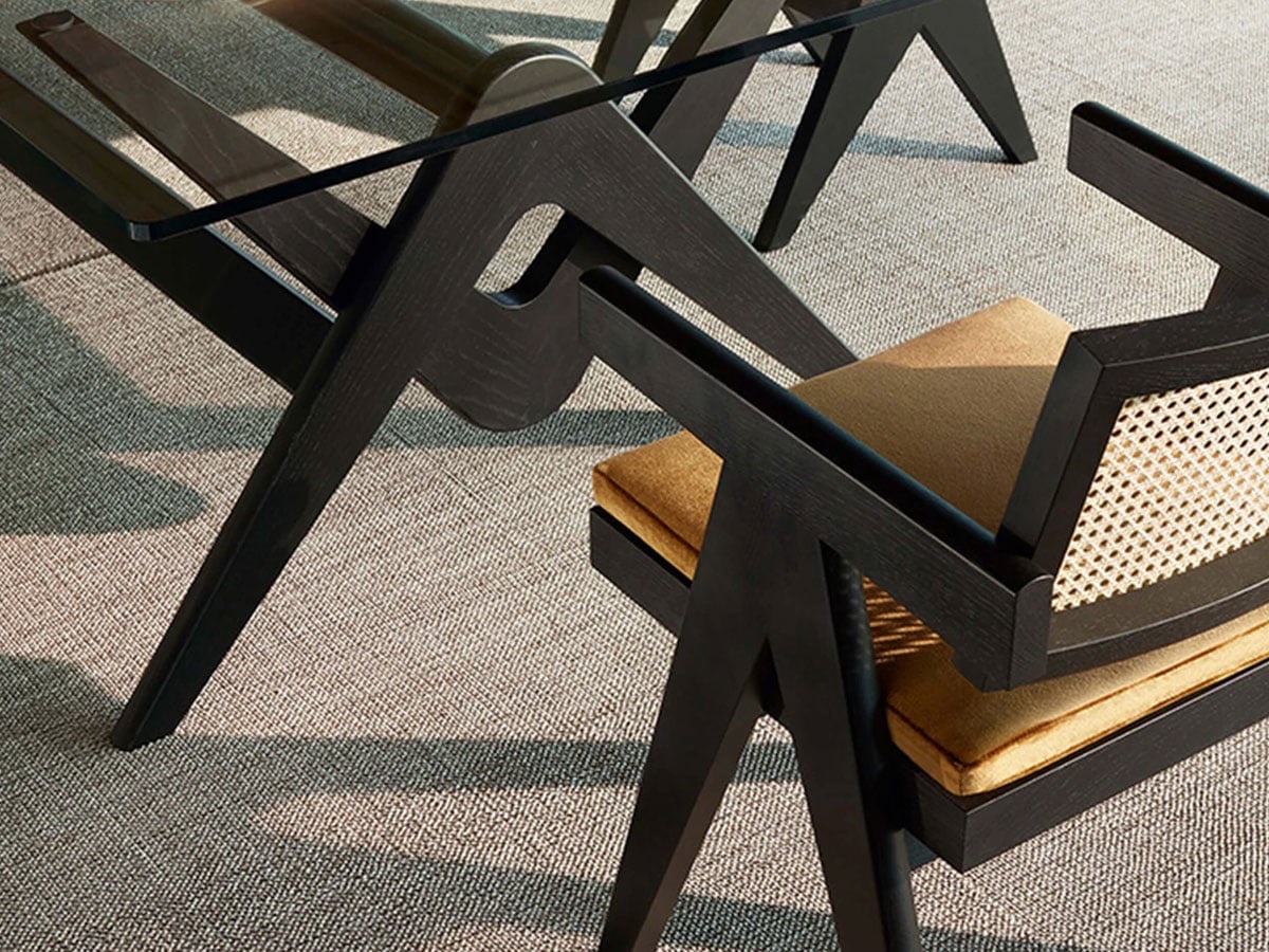 Cassina 051 Capitol Complex Office Chair Black Stained Oakcushion Osaka 13o036