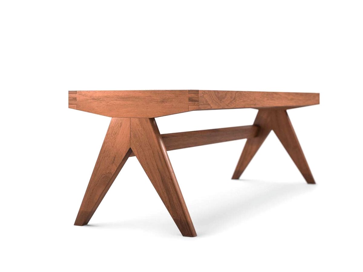 Cassina 057 Civil Bench Dark Walnut Stained Oak