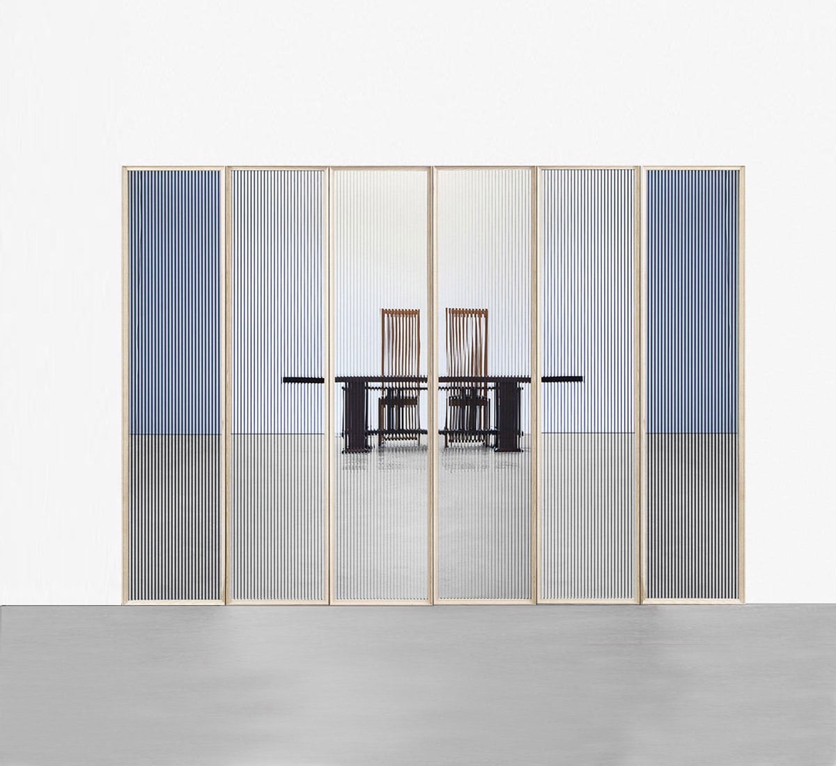 Cassina 083 Deadline Blue Deadline Mirror Natural Ash