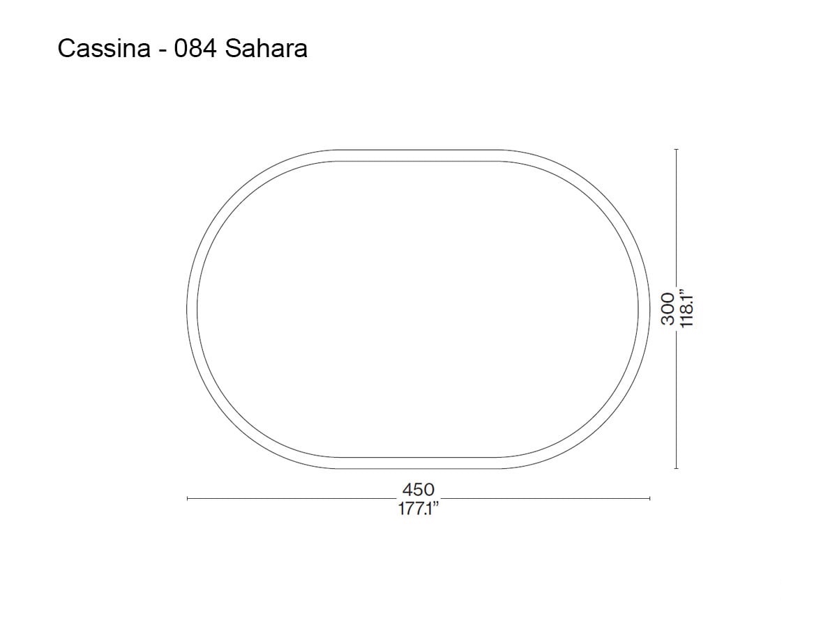 Cassina 084 Sahara Oval Rug Sugar Paper