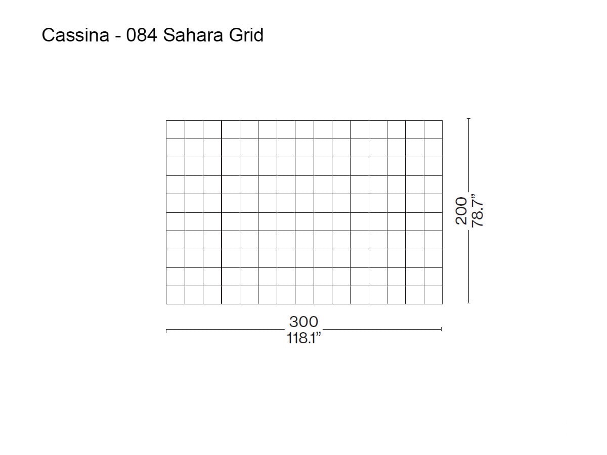 Cassina 084 Sahara Grid Rug 200x300 Cm Ice Gray