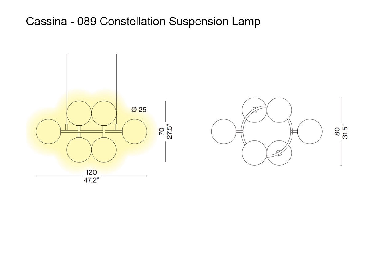 Cassina 089 Constellation Suspension Lamp