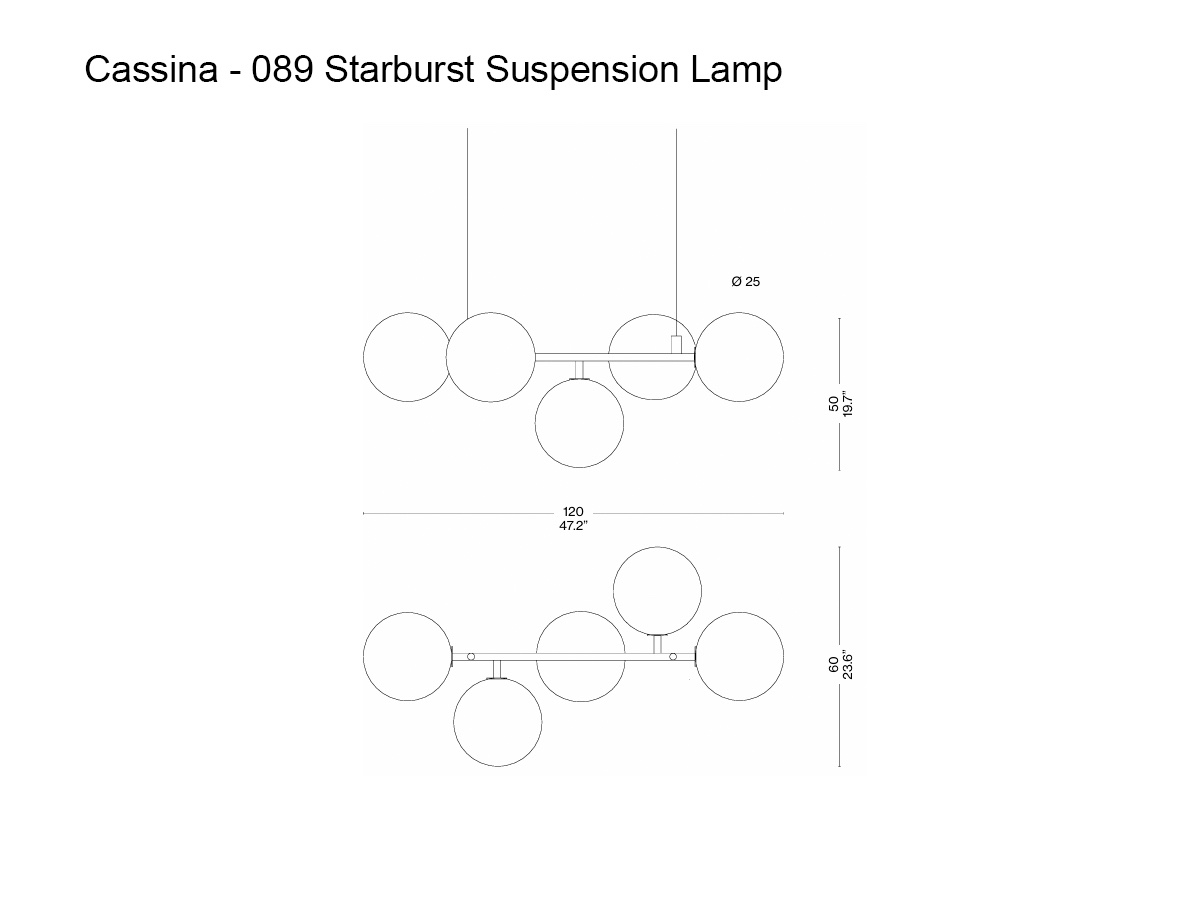 Cassina 089 Starburst Suspension Lamp